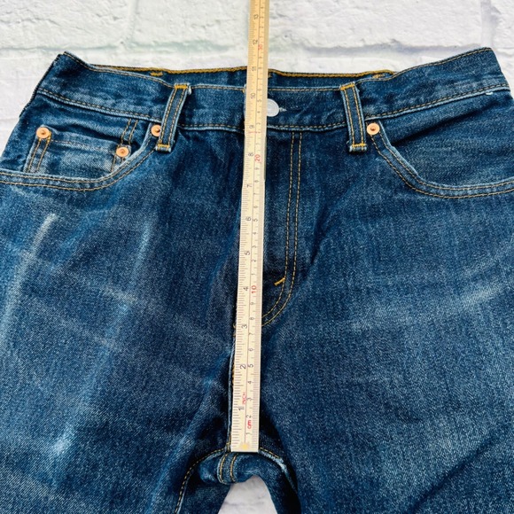 Levi Strauss 517 Mens 30x34 Bootcut Jeans Dark Wash Denim - Picture 7 of 10
